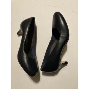Walking Cradles Womens Navy Dress Pumps Shoes 8W Wide Made In Brazil